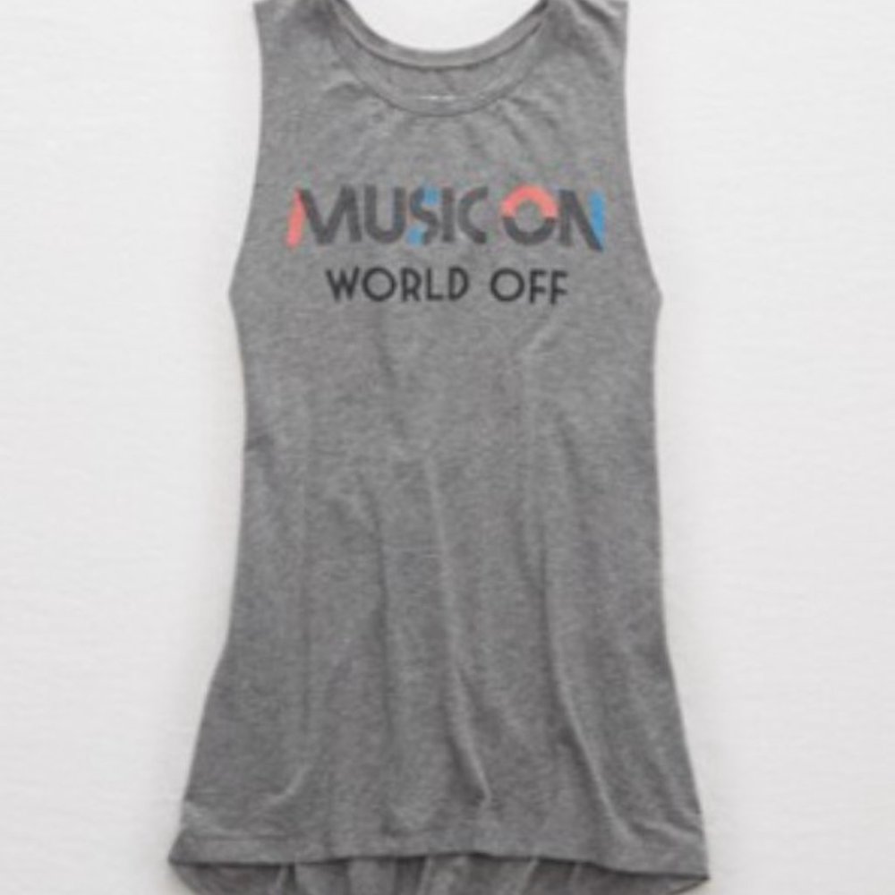 Aerie twisted tank raw edge